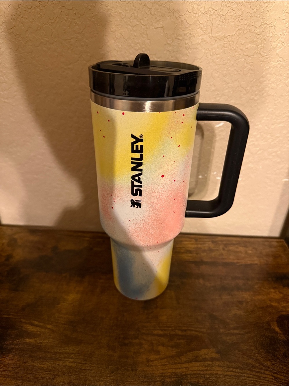 Stanley 40oz Travel Mug in Yellow, Pink and Blue Speckle